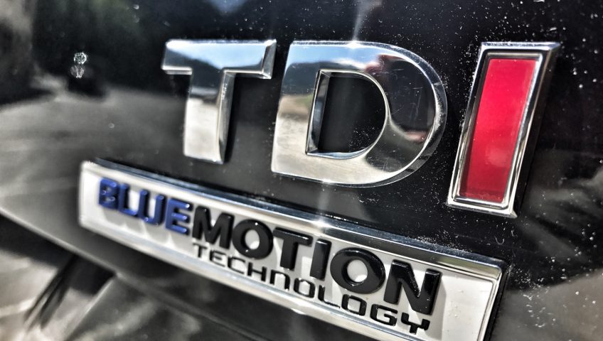 Close up of TDI Blue Motion Badge